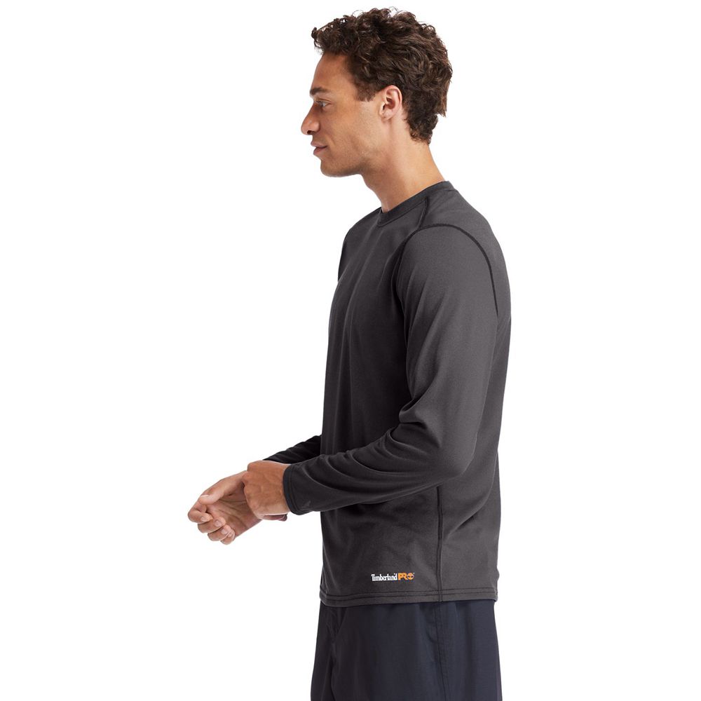 Camisetas Timberland Hombre Pro® Wicking Good Sport Long-Sleeve Gris Oscuro - Chile RCQ-931752